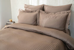 LENA NEVRESİM TAKIMI 200X220 CK 6 PRC KAHVE - KERVAN