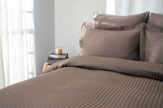 LENA NEVRESİM TAKIMI 200X220 CK 6 PRC KAHVE - 4