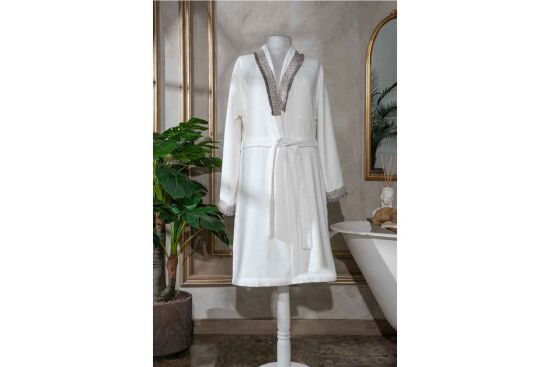 LEOPART L/XL BEDEN BORNOZ ECRU - 1