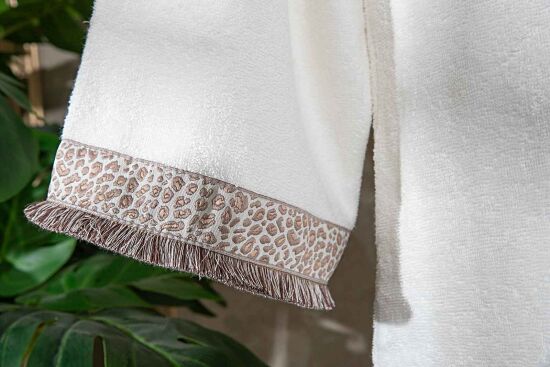 LEOPART L/XL BEDEN BORNOZ ECRU - 2