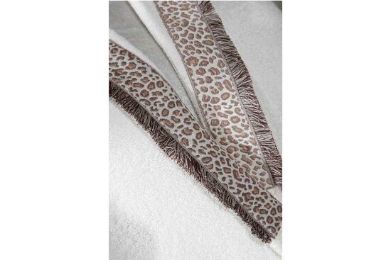 LEOPART S/M BEDEN BORNOZ ECRU - 3