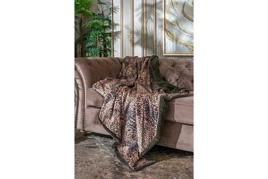 LEOSSA KOLTUK ŞALI 145X145 LEOPAR-HAKI - 1