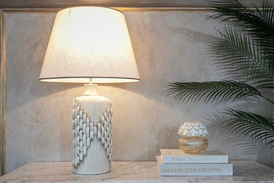 LESİ MASA LAMBASI KREM ESKİTME 45X70 CM - 2