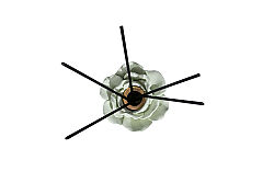 LESTİNA GÜL TAŞLI KOKU ŞİŞESİ 12x10,5 cm 150 CC YEŞİL - 2