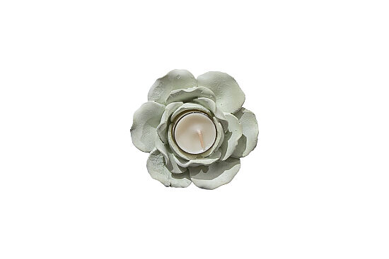 LESTİNA GÜL TEALIGHT MUM 12x3,5 cm YEŞİL - 2
