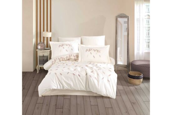 LİDİA NEVRESIM TAKIMI 200X220 ÇK. 6 PRC KREM - 1