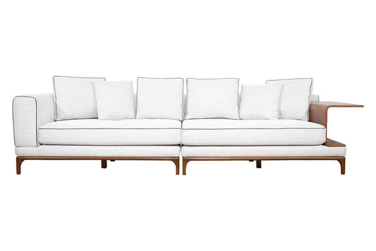 LİDO DÖRTLÜ KOLTUK KREM 95x300x83cm ( MİLANO 5308) - 1