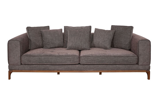 LİDO ÜÇLÜ KOLTUK KAHVE 95x235x83cm ( MİLANO 5005)