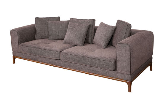 LİDO ÜÇLÜ KOLTUK KAHVE 95x235x83cm ( MİLANO 5005)