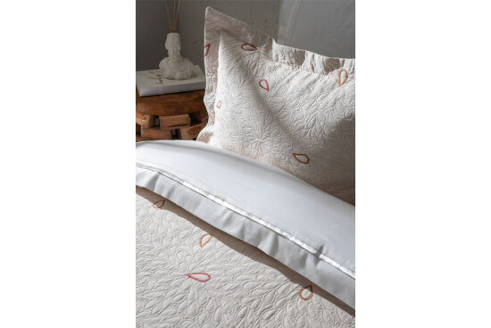LİLYA PİKE-YATAK ÖRTÜSÜ 240x250 3 PRC KREM - 6