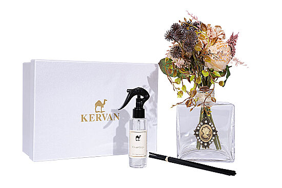 LİNA KOKU ŞİŞESİ SETİ 4 PRÇ 22x30 cm KREM - 3