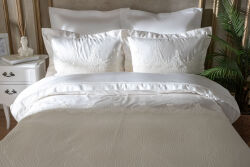 LİNİT PİKE TAKIMI 240X250 CK. 3 PRC KREM - KERVAN