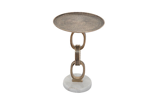 LINK YAN SEHPA MERMER TABAN ANTİK ALTIN 40X40X55 CM 45856 - 4