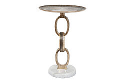 LINK YAN SEHPA MERMER TABAN ANTİK ALTIN 40X40X55 CM 45856 - 6