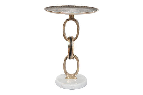 LINK YAN SEHPA MERMER TABAN ANTİK ALTIN 40X40X55 CM 45856 - 6