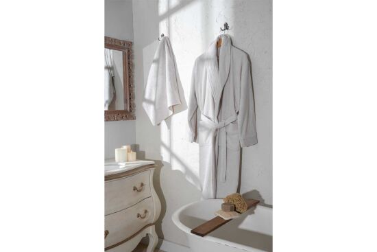 LUİ İKİLİ BORNOZ SET BEJ - 1