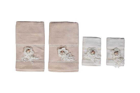 LİVA 4 PRÇ KUTULU HAVLU SET - 3