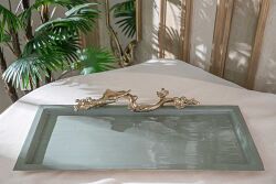 LOESS Comfort Sage Dekoratif Tepsi 60,5 cm L , 33 cm W , 5 cm H ( 25271 ) - 3