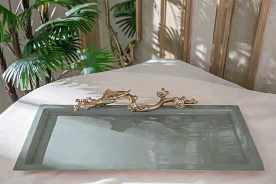 LOESS Comfort Sage Dekoratif Tepsi 60,5 cm L , 33 cm W , 5 cm H ( 25271 ) - 3