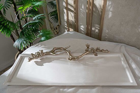 LOESS White Dekoratif Tepsi 88,5 cm L , 36,5 cm W , 7,5 cm H ( 25003 ) - 3