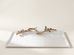 LOESS White Dekoratif Tepsi 88,5 cm L , 36,5 cm W , 7,5 cm H ( 25003 ) - HSH-KRVN ORTAK