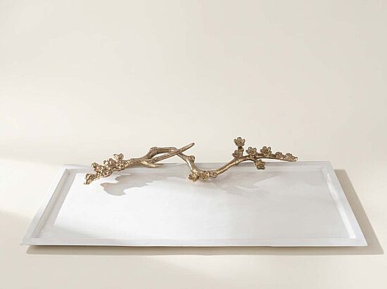 LOESS White Dekoratif Tepsi 88,5 cm L , 36,5 cm W , 7,5 cm H ( 25003 ) - 1