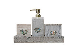 LOTUS MERMER BANYO SETİ - 4 PARÇA -LOTUS-BEJ- HSH-01 - 2