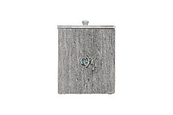 LOTUS MERMER ÇÖP KOVASI-KAPAKLI-LOTUS-BEJ-20X20X22.86 CM-HSH-01 - 2