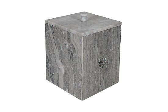 LOTUS MERMER ÇÖP KOVASI-KAPAKLI-LOTUS-BEJ-20X20X22.86 CM-HSH-01 - 4