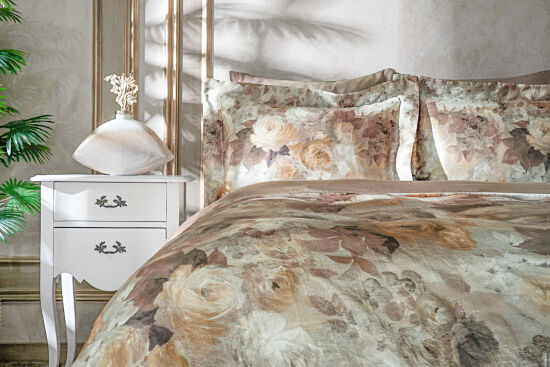 LOYAN NEVRESİM TAKIMI 200X220 CK 6 PRC KAHVE - 1