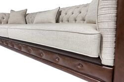 LUCA DORTLU KOLTUK CHESTER KAPITONELI BEJ 100x275x80cm (COSMIC B 21541-04) - 3