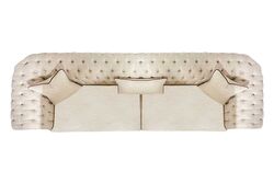 LUCA DORTLU KOLTUK CHESTER KAPITONELI BEJ 100x275x80cm (COSMIC B 21541-04) - 6