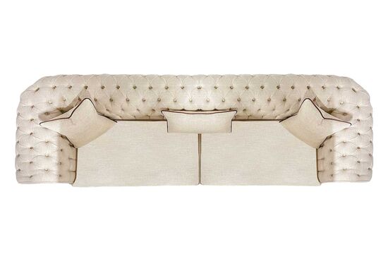 LUCA DORTLU KOLTUK CHESTER KAPITONELI BEJ 100x275x80cm (COSMIC B 21541-04) - 6