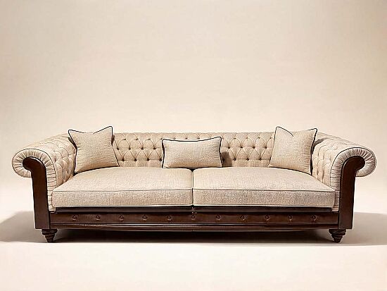 LUCA DORTLU KOLTUK CHESTER KAPITONELI BEJ 100x275x80cm (COSMIC B 21541-04) - 1