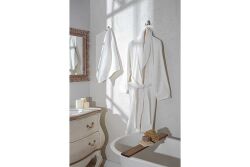 LUİ İKİLİ BORNOZ SET KREM - HSH-KRVN ORTAK