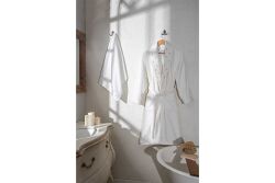 LUİZA İKİLİ BORNOZ SET KREM - 3