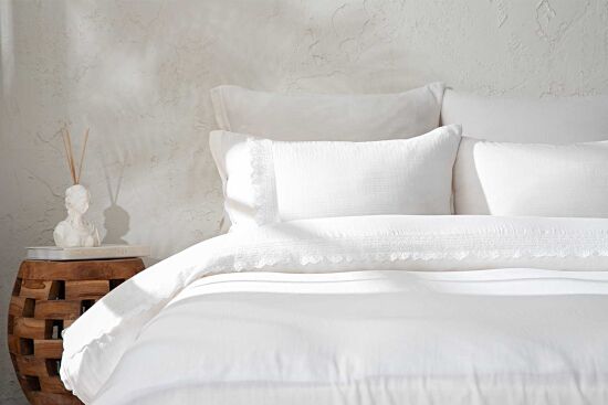 LUNEL NEVRESİM TAKIMI 240x220 4 PRC KREM - 1