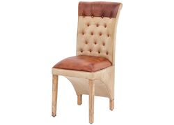 M-16682 SANDALYE DERI+KANVAS 50x50x102cm - HSH-KRVN ORTAK
