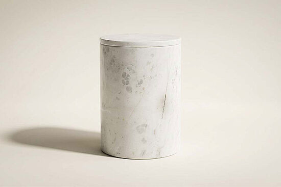 MARBLE COP KOVASI 20x20x28cm BEYAZ (AH-13091) - 1
