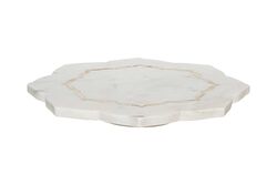 TEPSİ - MARBLE DEKORATIF DÖNEN SUNUMLUK 36x36x5cm (AH-13047A)