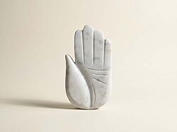 MARBLE DEKORATIF EL 10x3x19cm BEYAZ (AH-13049) - DEKORATİF OBJE