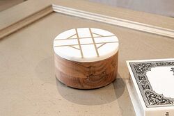 MARBLE DEKORATIF KUTU 13x13x8cm BEYAZ (1H-13093) - Thumbnail