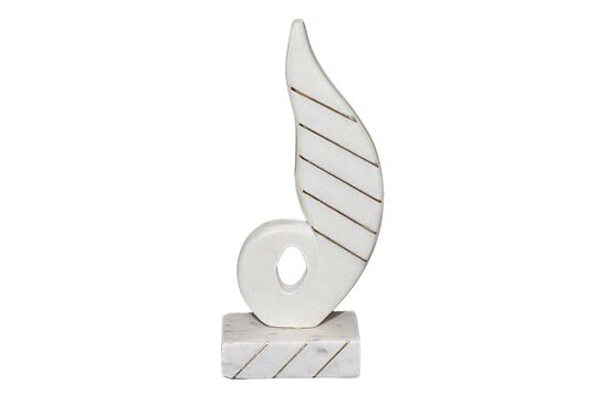 MARBLE DEKORATIF OBJE 10x6x26cm BEYAZ (AH-13084)