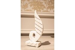 MARBLE DEKORATIF OBJE 10x6x26cm BEYAZ (AH-13084) - Thumbnail