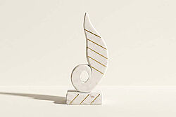 MARBLE DEKORATIF OBJE 10x6x26cm BEYAZ (AH-13084) - DEKORATİF OBJE