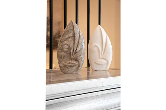 MARBLE DEKORATIF YÜZ 14x4x25cm BEJ (AH-13054)