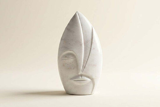 MARBLE DEKORATIF YÜZ 14x4x25cm BEYAZ (AH-13054) - 1
