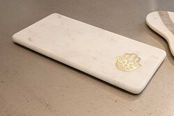 MARBLE KESME TAHTASI 30x15x2.5cm BEYAZ (AH-13067) - Thumbnail