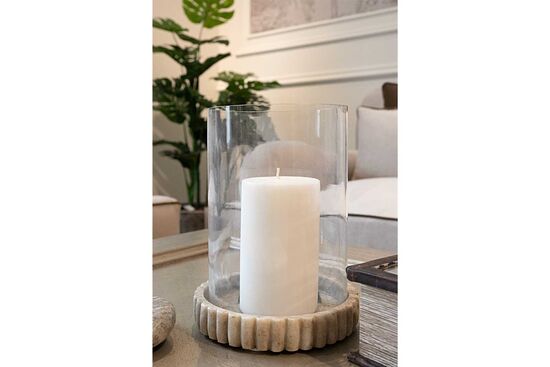 MARBLE MUMLUK 15x15x19cm BEJ (AH-13068A)
