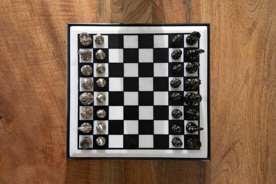 MARBLE SATRANC SETI 34x34cm (AH-13088)